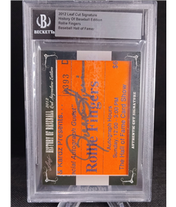 2012 Leaf History of Baseball Rollie Fingers Cut Signature HOF