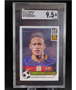 2016-17 Donruss 35th Anniversary Neymar Jr. SGC 9 .5 Barcelona