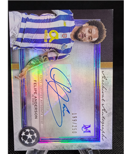 2020-21 Topps Museum UCL Felipe Anderson Archival Auto 199/250