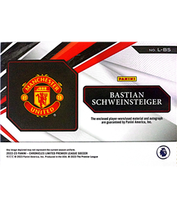 2022-23 Panini Chronicles Limited EPL Soccer, Bastian Schweinsteiger Patch Auto