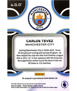 2022-23 PRIZM EPL Carlos Tevez CLUB LEGENDS SILVER