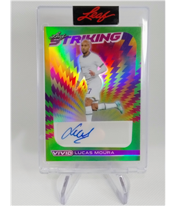 2022 Leaf Vivid Striking Prismatic Grenn Auto Lucas Moura 1/4 Tottenham So Paulo