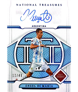 2022 PANINI NATIONAL TREASURES WORLD CUP AUTO ANGEL DI MARIA